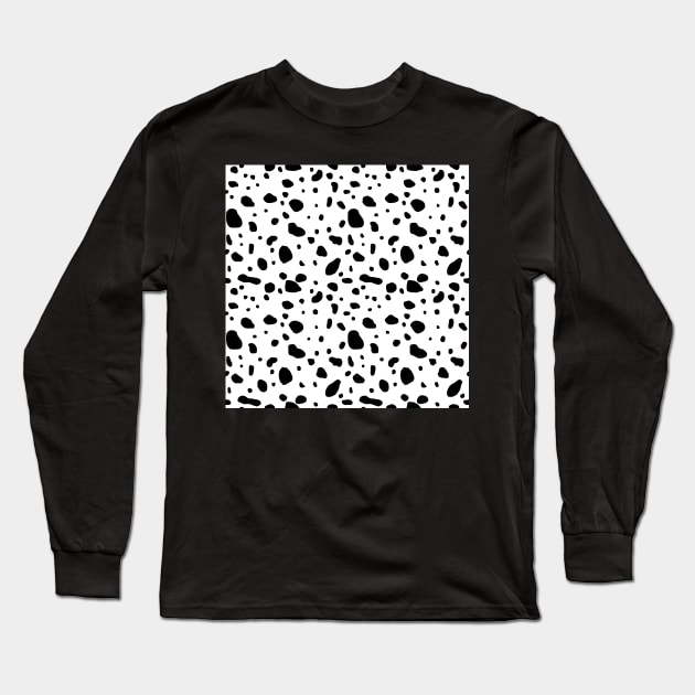 Dalmatian Animal Print Pattern Long Sleeve T-Shirt by rnmarts